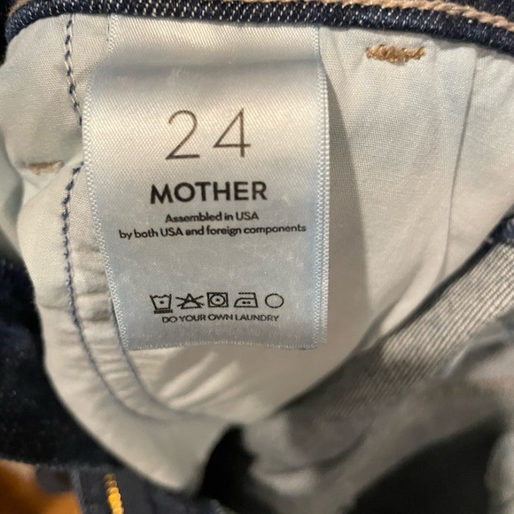 MOTHER Dark Blue Wide Leg Trouser Jeans - Picture 8 of 9